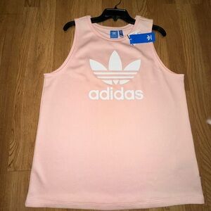 adidas Pink Trefoil Mesh Tank Top